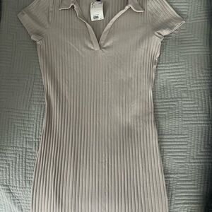 H&M collared jersey dress